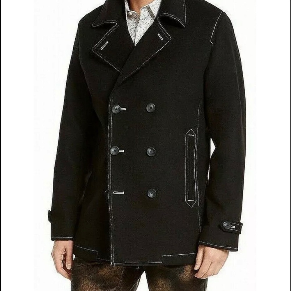 INC Men’s XL NWT PeaCoat in Black